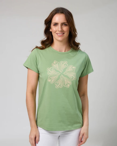 Stella and Gemma Vintage Green Ibiza T Shirt