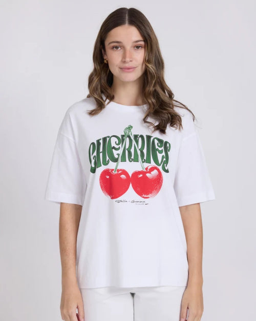 Stella and Gemma White Cherries T Shirt