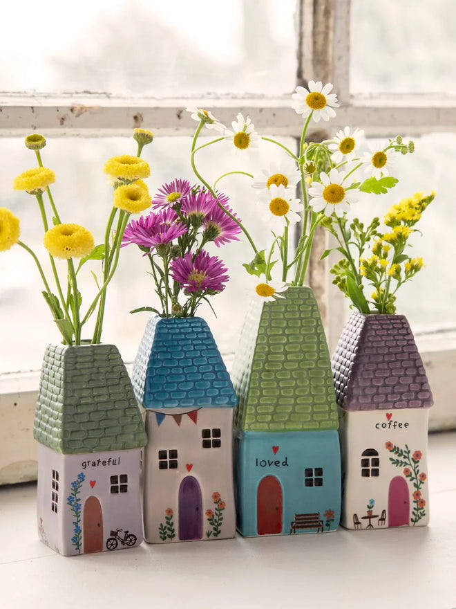 Cottage Bud Vase Teal Cottage