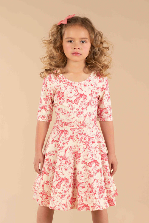 Rock Your Kid Floral Toile Waisted Dress