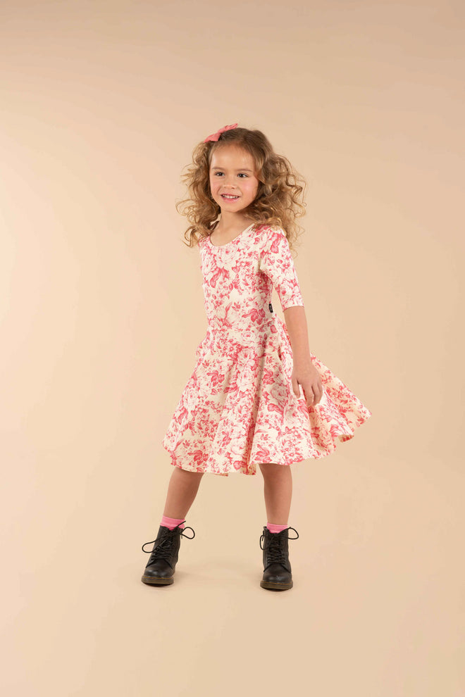 Rock Your Kid Floral Toile Waisted Dress