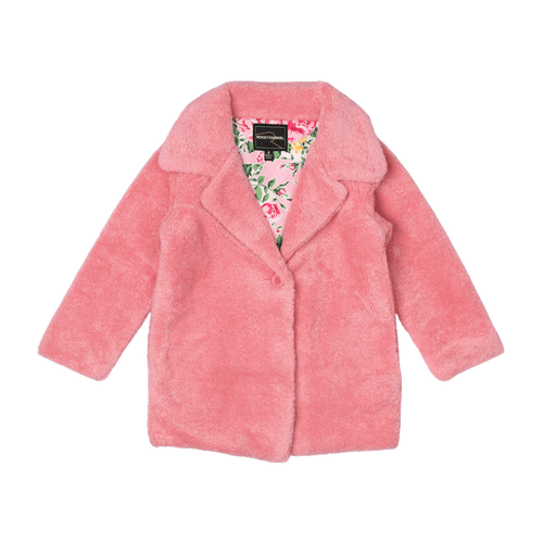 Rock Your Kid Pink Faux Sherpa Jacket