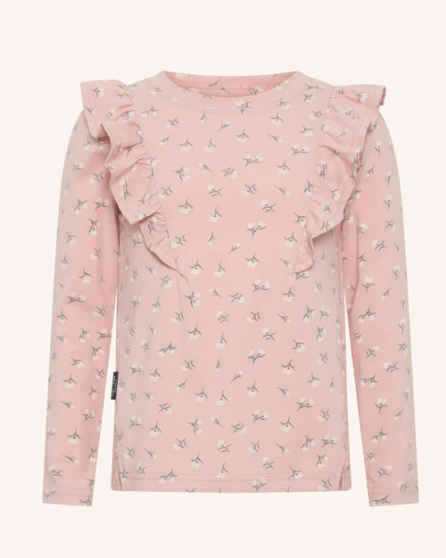 Tiny Tribe Sweet Flowers Frill T Shirt Big Kids