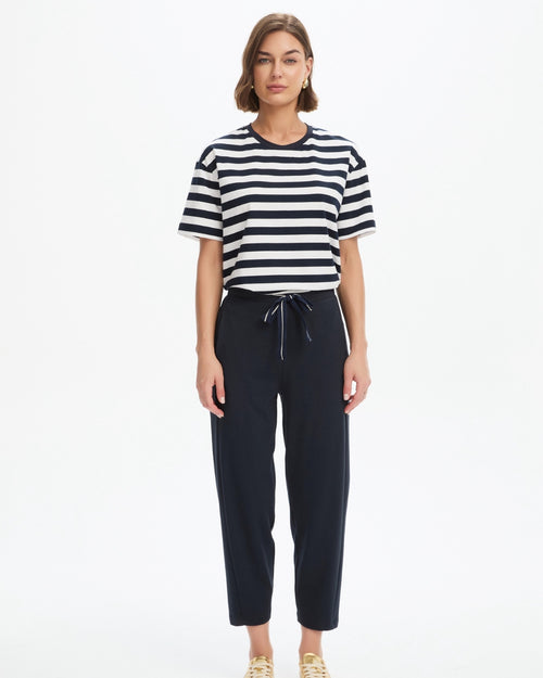 Tirelli Barrell Leg Lounge Pant Navy Navy Stripe