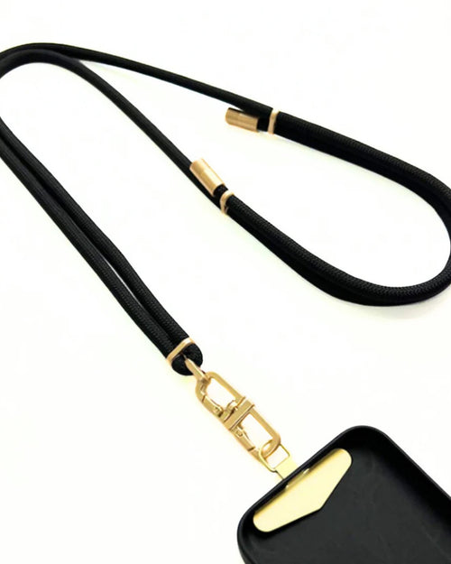 Queen of the Foxes Lanyard Lux Cord Crossbody Black