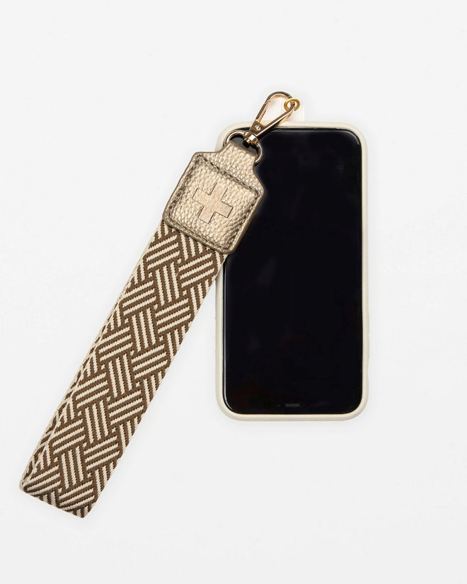 Stella and Gemma Phone Wrist Strap Copper Weave