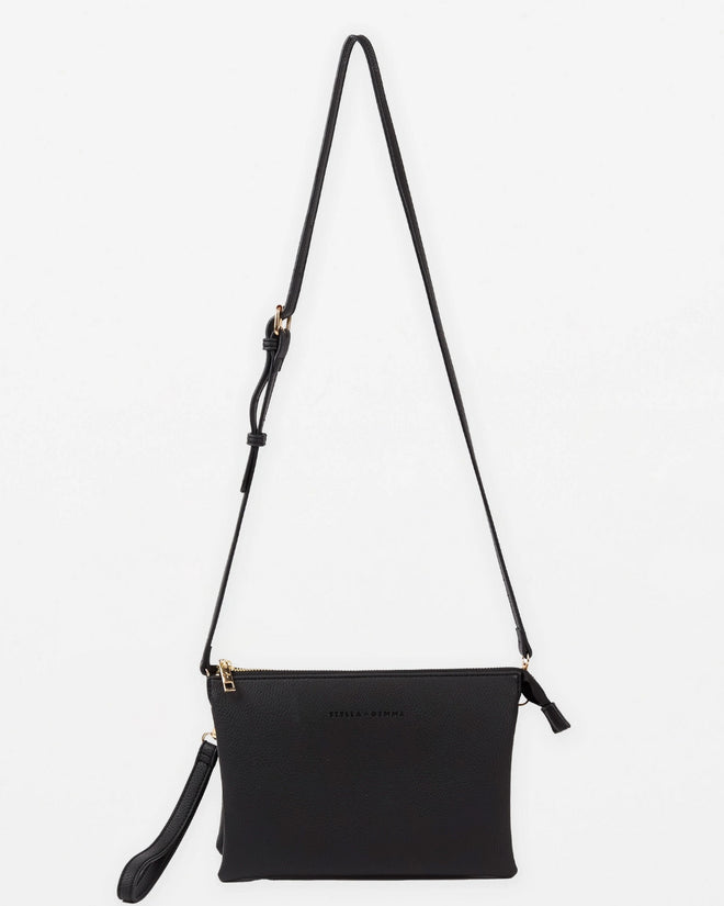 Stella and Gemma Frankie Multi Pouch Bag Black