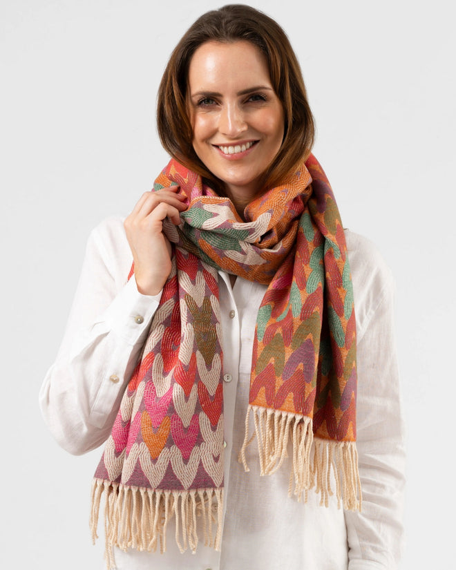 Stella and Gemma Scarf Bright Hearts