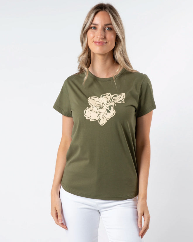 Stella and Gemma Khaki Petals T Shirt