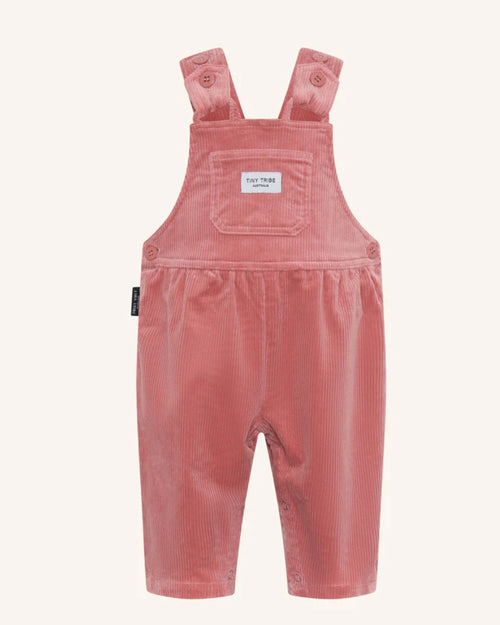 Tiny Tribe Corduroy Dungaree Set Pink