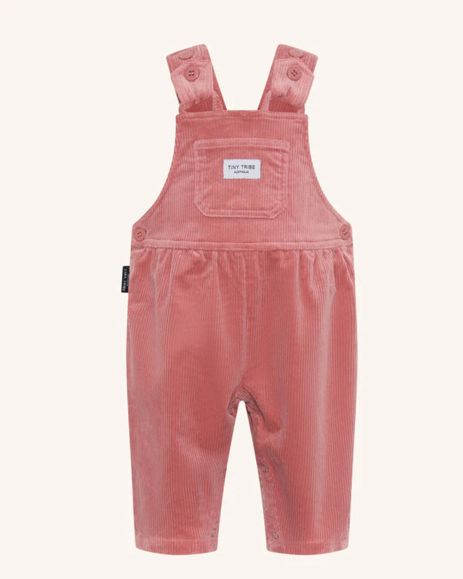 Tiny Tribe Corduroy Dungaree Set Pink