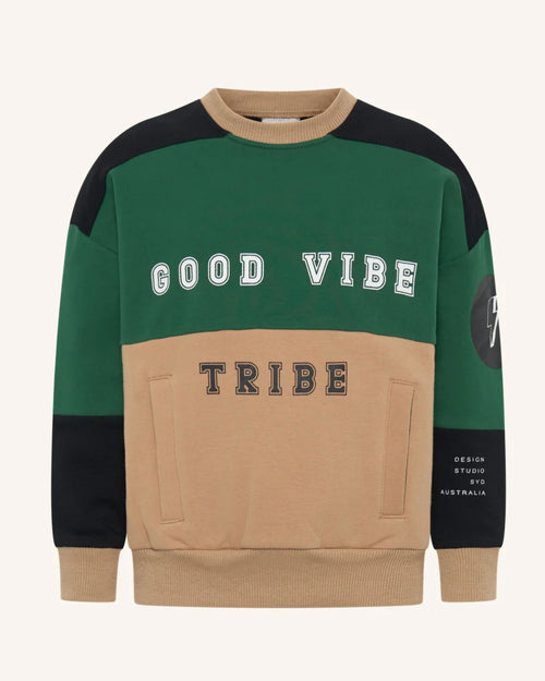 Tiny Tribe Good Vibe Tribe Sweat Top Big Kids