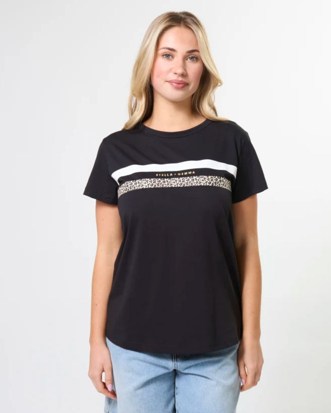 Stella and Gemma Classic Tee Black True Icon