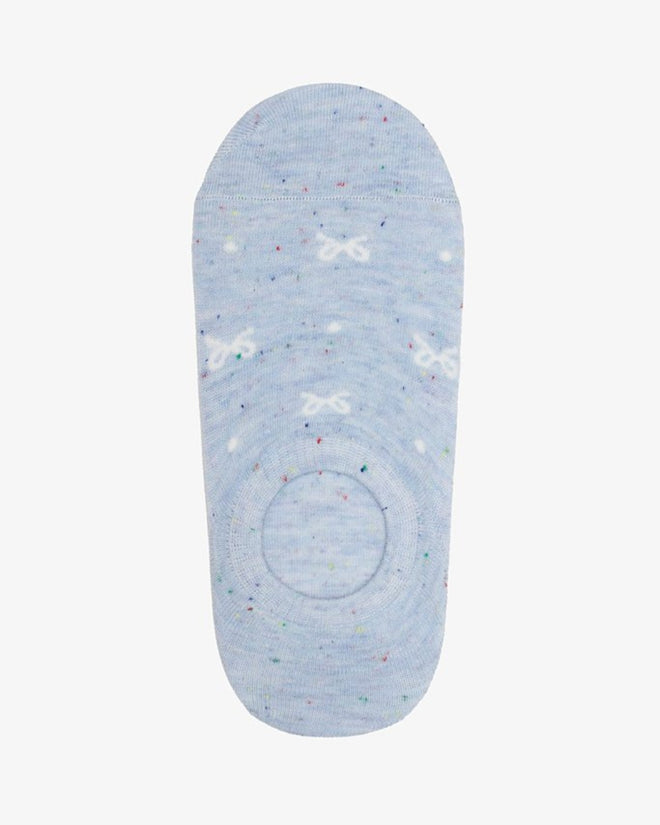 Antler No Show Socks Bow Sprinkle Blue