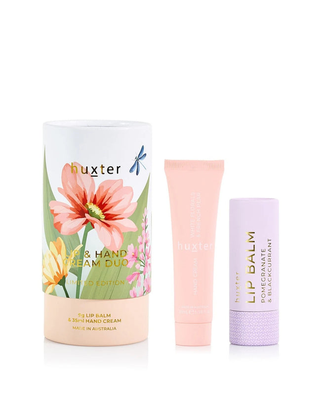 Huxter Lip & Hand Cream Duo White Florals & French Pear