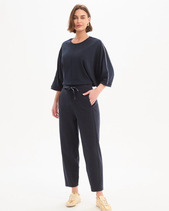 PREORDER - Tirelli Barrell Leg Lounge Pant Navy Navy Stripe DUE END MARCH