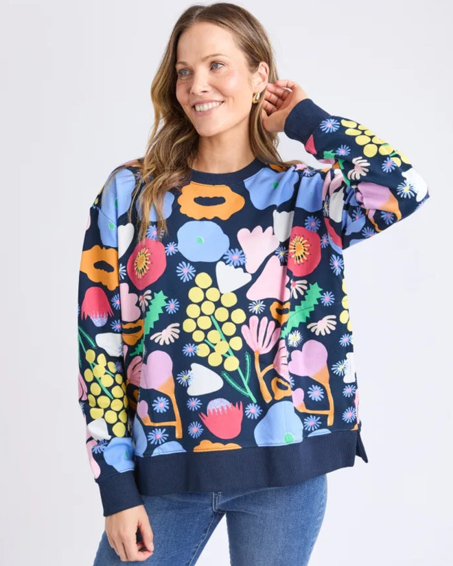 Elm Flower Medley Crew Sweatshirt