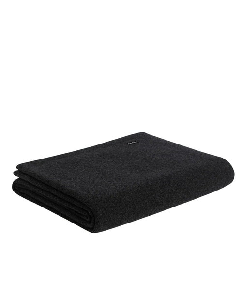 Bemboka Merino Angora Fine Rib Throw Charcoal