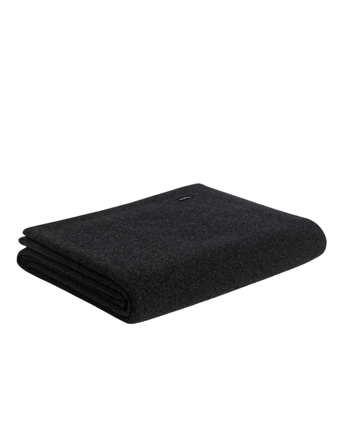 Bemboka Merino Angora Fine Rib Throw Charcoal