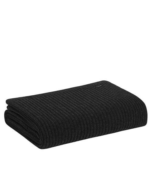 Bemboka Merino Angora Wide Rib Throw Charcoal