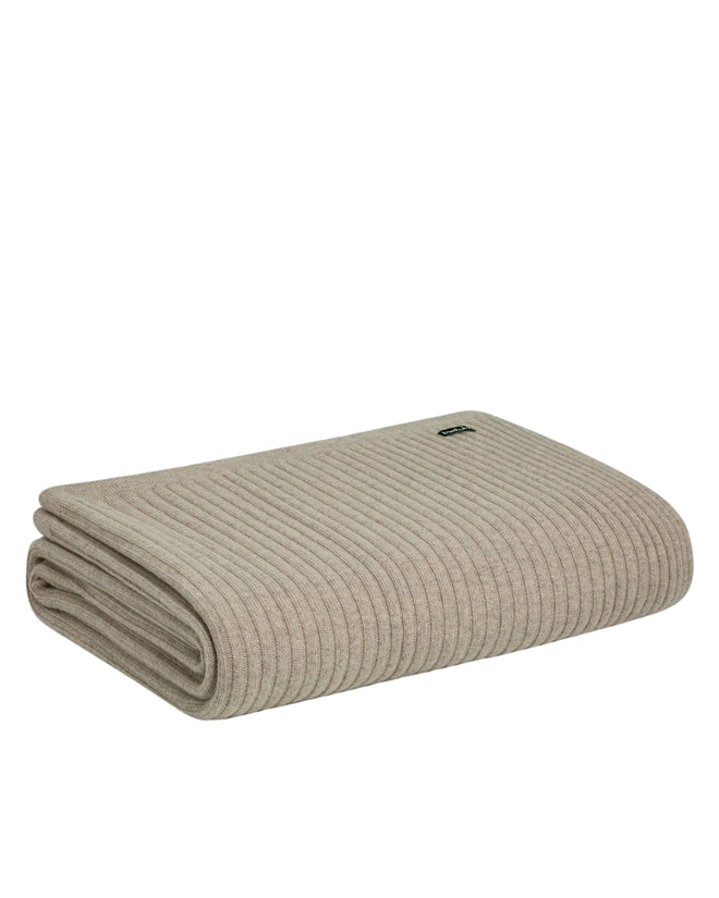 Bemboka Merino Angora Wide Rib Throw Wheat