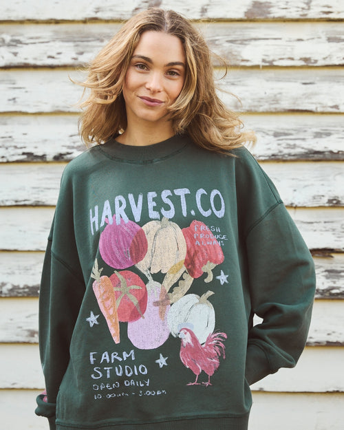 Foxwood Studio Series Farm Studio Crew Sweatshirt Clover Green
