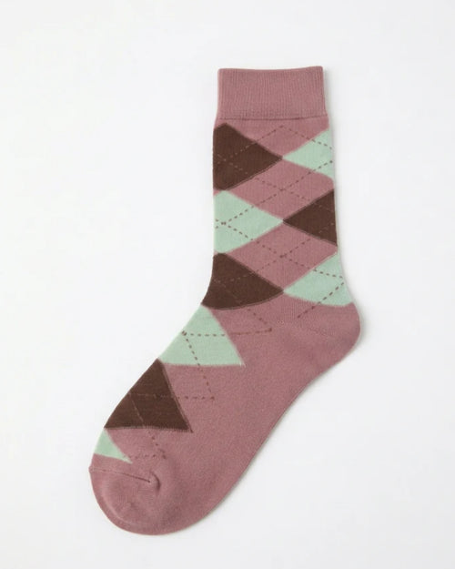 Stella and Gemma Socks Lilac Argyle