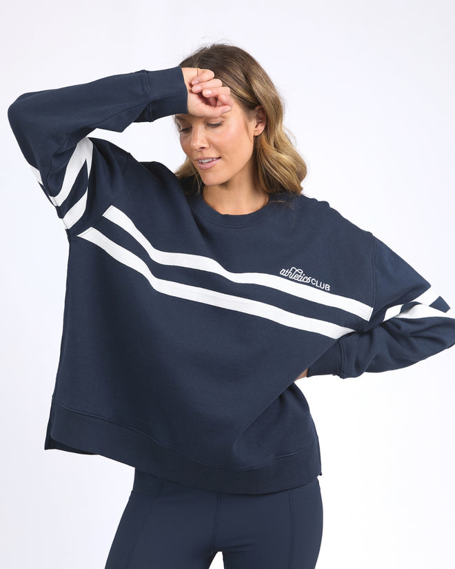 Foxwood Club Crew Sweatshirt Navy