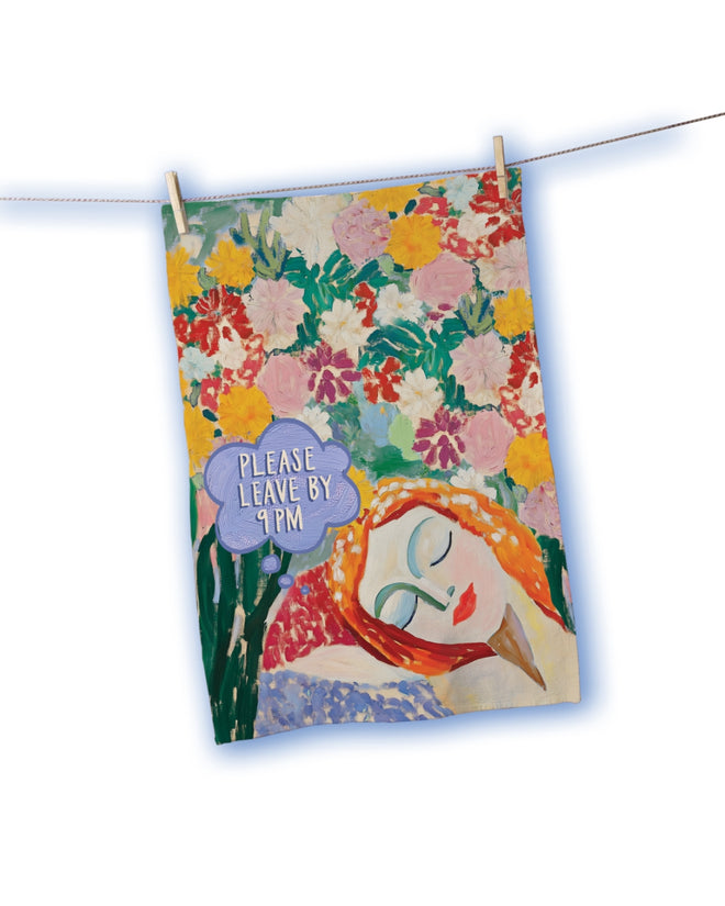 Teatowel Please Leave by 9pm