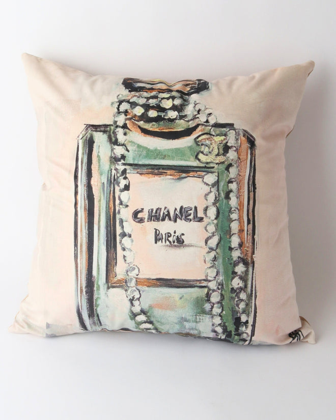 Art Cushion Velvet Chanel Pearls