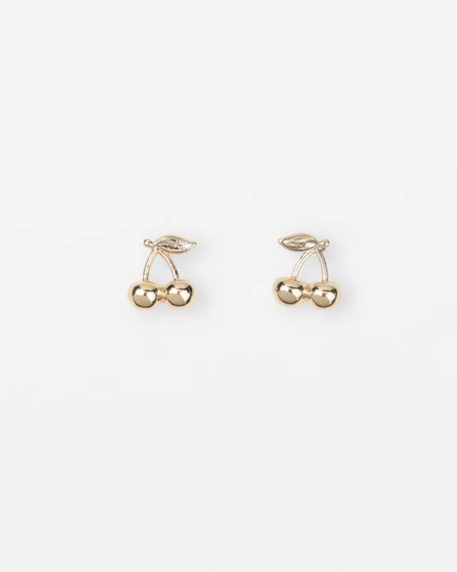 Stella and Gemma Earings Cherries Gold