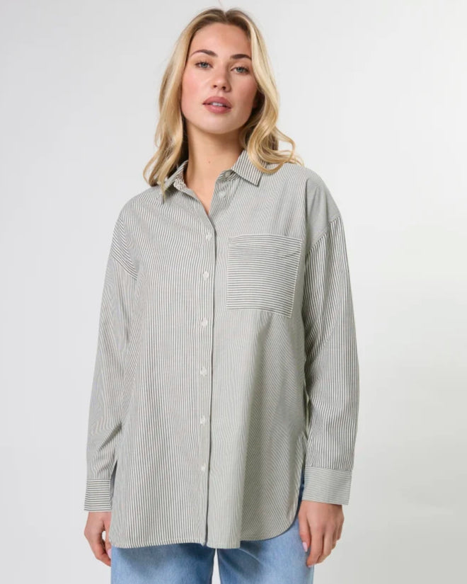 Stella and Gemma Essentials Shirt Woodland Stripe Khaki