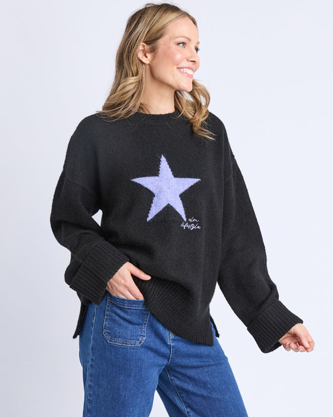 Elm Star Intersia Knit Black