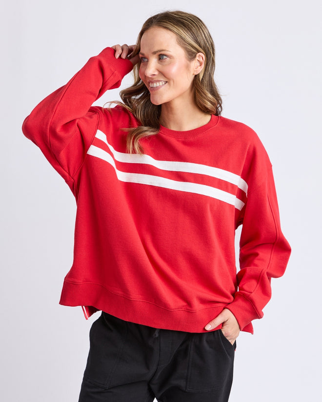Elm Amelie Crew Sweatshirt Cranberry