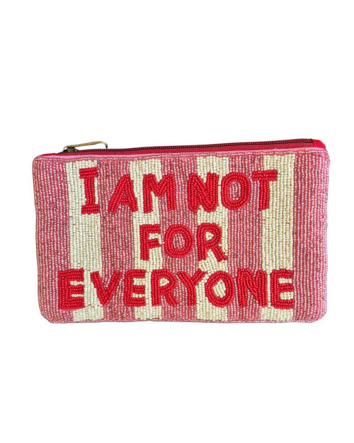 Beaded Purse I Am Not For Everyone Red Cream