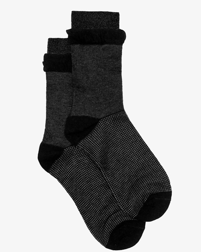 Antler Black Frill Socks Black