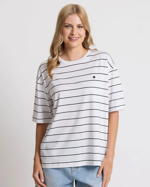Stella and Gemma Porter T Shirt White and Black
