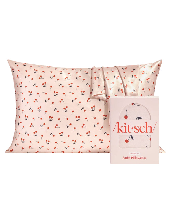 Kitsch Satin Pillowcase Standard Cherry Print