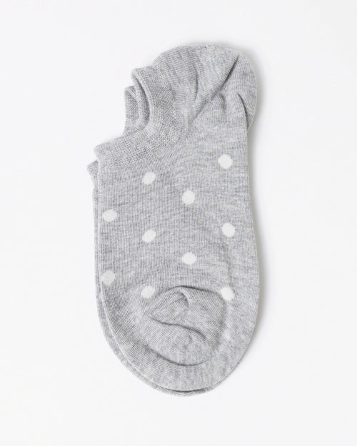 Stella and Gemma Socks Grey with Cream Spots