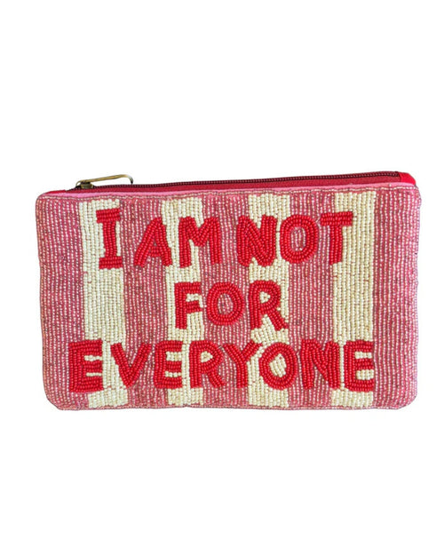 Zoda Beaded Purse I Am Not For Everyone Red Cream