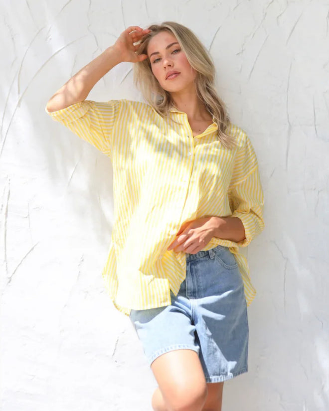 Stella and Gemma Summer Essential Shirt Sunshine Stripe