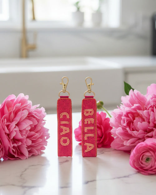 Ciao Bella Keyring Bright Pink Reversible