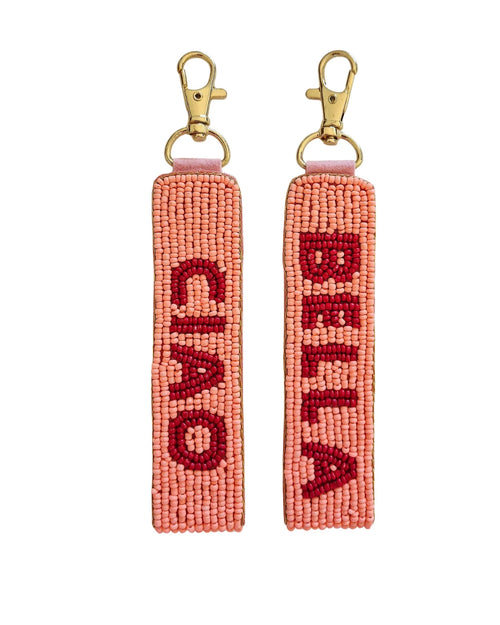 Ciao Bella Keyring Coral Red Reversible
