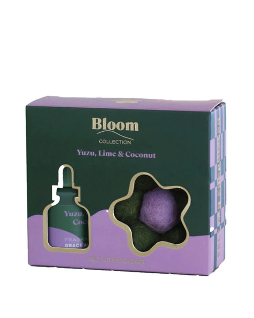 Grace and James Felt Flower Air Freshener Yuzu Lime & Coconut