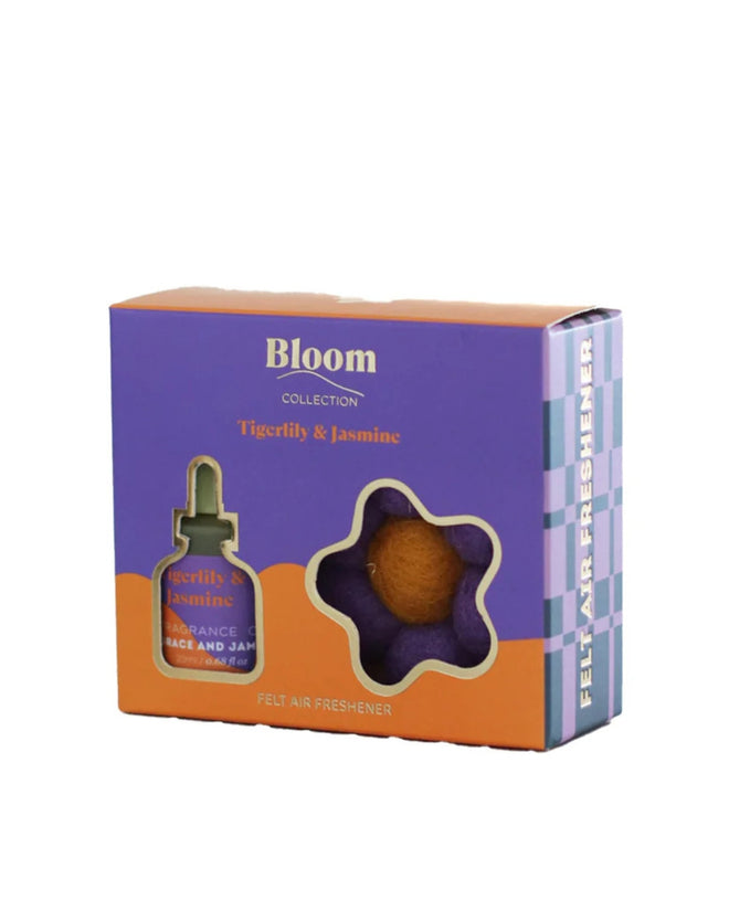 Grace and James Felt Flower Air Freshener Tigerlily & Jasmine