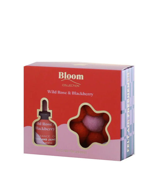 Grace and James Felt Flower Air Freshener Wild Rose & Blackberry