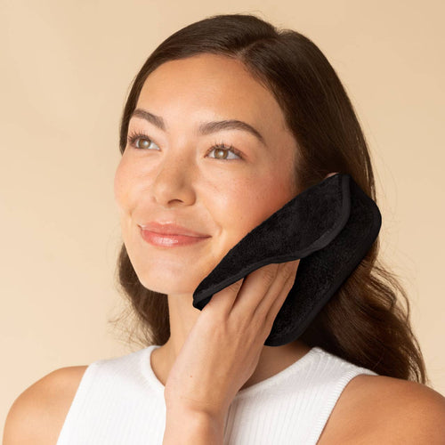 Kitsch Microfiber Face Towels 3pc Set - Black
