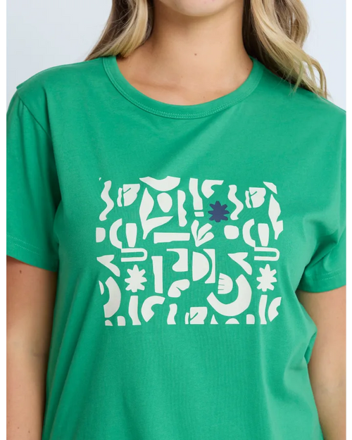 Stella and Gemma Green Grass Geo Ace T Shirt