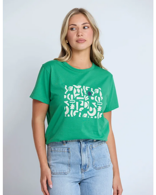 Stella and Gemma Green Grass Geo Ace T Shirt