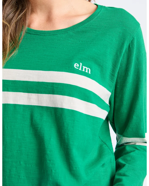 Elm Adora Long Sleeve Tee Pine Green